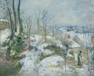 Rabbit Warren at Pontoise, Snow — Camille Pissarro