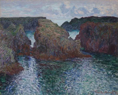 Rocks at Port-Goulphar, Belle-Île — Claude Monet