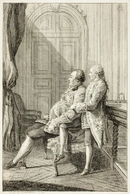The Duc d’Orléans, and His Son — Louis Carrogis Carmontelle