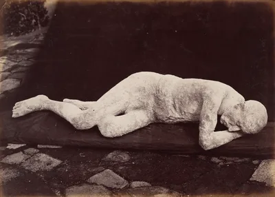 Plaster Cast of Body, Pompeii — Giorgio Sommer