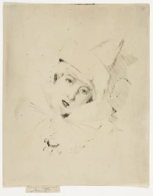 Pierrot, Portrait of the Lady A. C. — Théodore Roussel