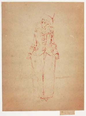 Pierrot en Pied, Portrait of the Lady A. C. — Théodore Roussel