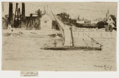 The Little Barge, Chelsea — Théodore Roussel