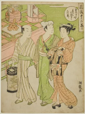 The Bon Festival in the Sixth Month, from the series "Fashionable Twelve Months (Furyu juni setsu)" — Isoda Koryūsai