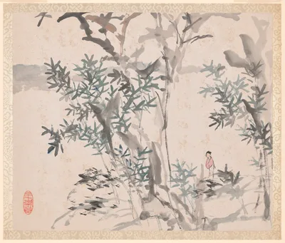 Album of Landscapes and Calligraphy for Liu Songfu — Xu Gu