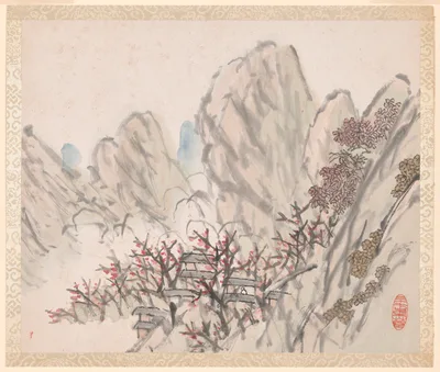 Album of Landscapes and Calligraphy for Liu Songfu — Xu Gu