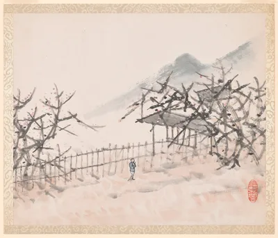 Album of Landscapes and Calligraphy for Liu Songfu — Xu Gu