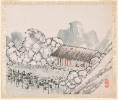 Album of Landscapes and Calligraphy for Liu Songfu — Xu Gu