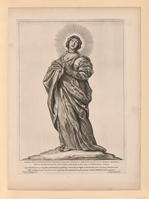 Saint Cunera, from Saints of the North and South Netherlands — Cornelis Visscher