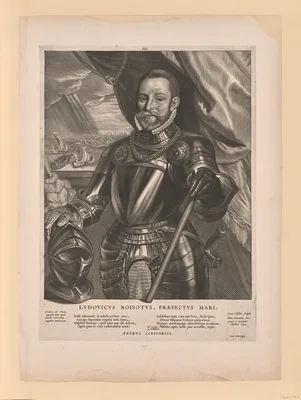 Lodewijk van Boisot, Admiral of Zeeland, from Quatuor Personae — Cornelis Visscher