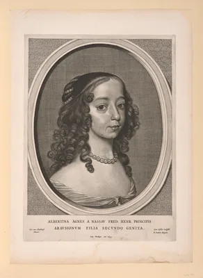 Albertine Agnes, Princess of Orange Nassau, from Nine Portraits — Cornelis Visscher