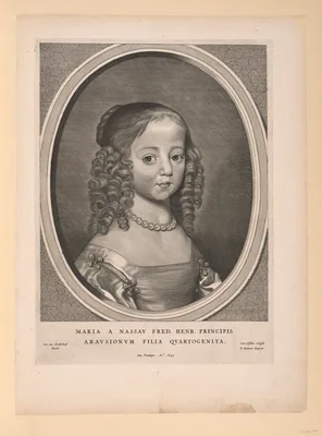 Mary, Princess of Orange Nassau, from Nine Portraits — Cornelis Visscher