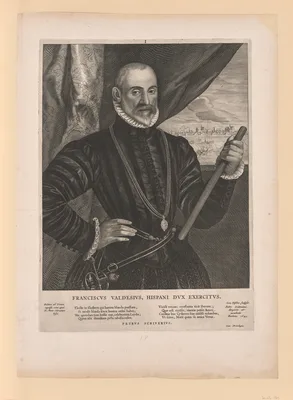 Francisco Valdes, Spanish commander, from Quatuor Personae — Cornelis Visscher