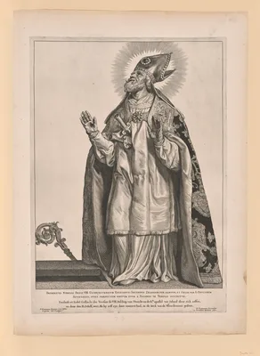 Saint Gregory of Utrecht, from Saints of the North and South Netherlands — Cornelis Visscher