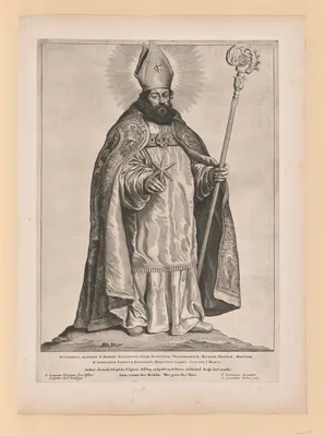 Saint Frederick of Utrecht, from Saints of the North and South Netherlands — Cornelis Visscher