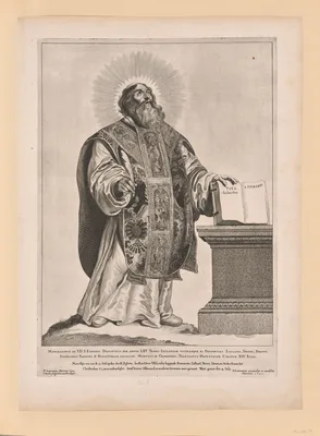 Saint Wulfram, from Saints of the North and South Netherlands — Cornelis Visscher