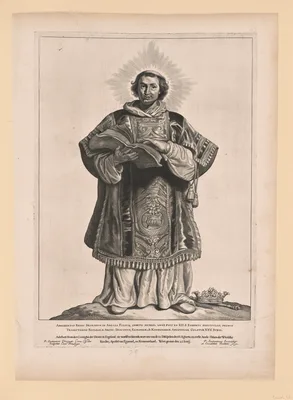 Saint Werenfridus, from Saints of the North and South Netherlands — Cornelis Visscher
