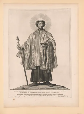 Saint Odulf, from Saints of the North and South Netherlands — Cornelis Visscher