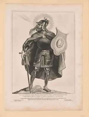 Saint Gangulphus, from Saints of the North and South Netherlands — Cornelis Visscher