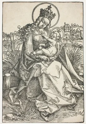 Madonna and Child on a Grassy Bench — Hans Baldung Grien