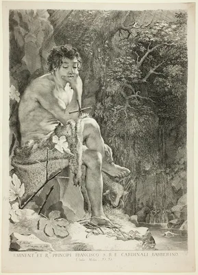 Saint John the Baptist in the Desert — Claude Mellan