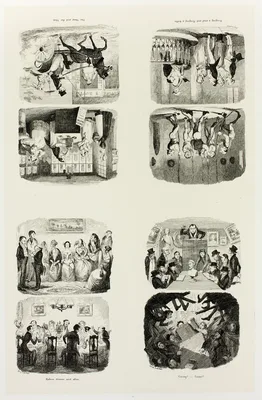 The Shop and the Shay from George Cruikshank's Steel Etchings to The Comic Almanacks: 1835-1853 (top left) — George Cruikshank