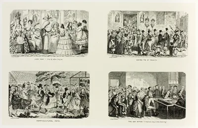 Lady Day - Old & New Style from George Cruikshank's Steel Etchings to The Comic Almanacks: 1835-1853 (top left) — George Cruikshank