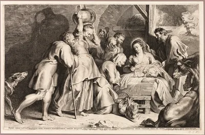Adoration of the Shepherds — Lucas Vorsterman the Elder