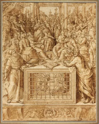 Saint Catherine Disputing with the Philosophers — Livio Agresti
