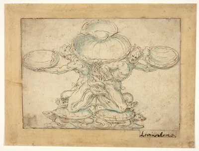 Design for a Salt Cellar or a Table Fountain — Livio Agresti