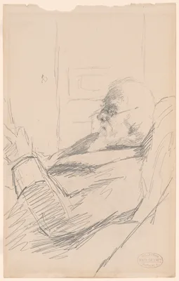 The Artist's Father Reading — Mary Cassatt