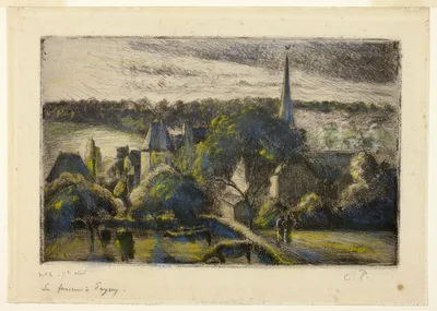 Church and Farm at Éragny — Camille Pissarro
