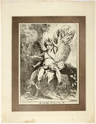 Angel of the Resurrection, from the first issue of Specimens of Polyautography — Benjamin West