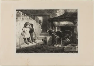 Children Frightened by a Dog — Alexandre-Gabriel Decamps