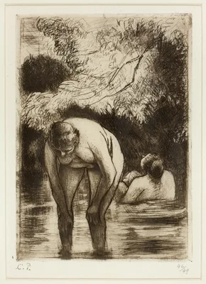 The Two Bathers — Camille Pissarro