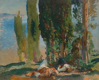 Under the Cypress Trees at Corfu — John Singer Sargent