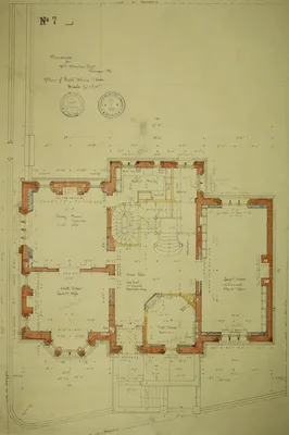 William Borden Residence, Chicago, Illinois, First Floor Plan — Richard Morris Hunt