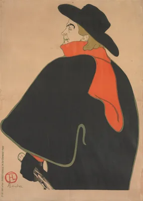 Aristide Bruant, in His Cabaret — Henri de Toulouse-Lautrec