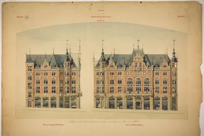 Rathskeller Neubau, Halle (Saale), Saxony-Anhalt, Germany, Elevations — Peter Joseph Weber
