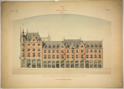 Rathskeller Neubau, Halle (Saale), Saxony-Anhalt, Germany, Elevation — Peter Joseph Weber