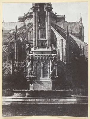 La Fontaine du square de l'Archevêché; Derrière Notre-Dame — Hippolyte Bayard