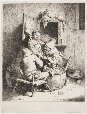A Man Caressing the Young Hostess — Cornelis Pietersz Bega