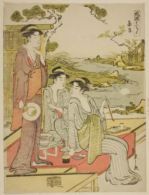 The Eighth Month (Nanryo), from the series a Calendar of Elegance (Furyu junikagetsu) — Hosoda Eishi