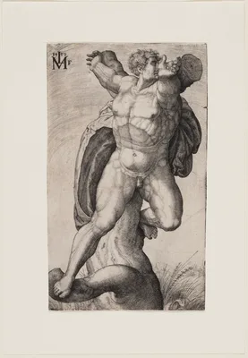 A Crucified Man (Haman) — Melchior Lorck