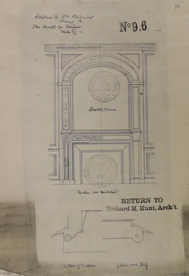 William Borden, Esq. Residence, Chicago, Illinois, Mantel Details — Richard Morris Hunt