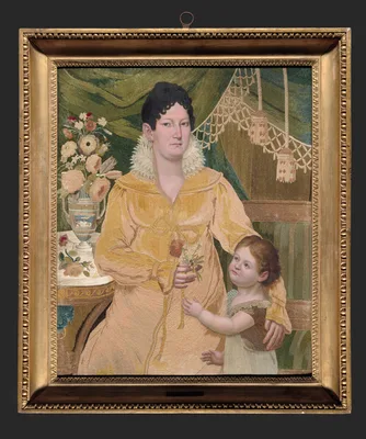 Portrait of the Princess di Ottaiano and her son Carlo — Marquis Filippo Petrone