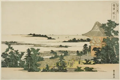 Autumn Moon at Atago Hill (Atago shugetsu), from the series "Eight Views of Edo (Edo hakkei)" — Utagawa Toyohiro