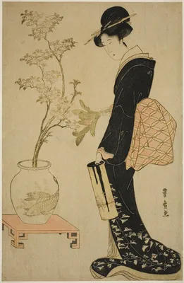 Viewing Ikebana — Utagawa Toyohiro