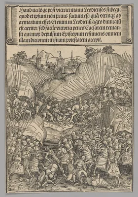 Battle for Liège, plate 8 from Historical Scenes from the Life of Emperor Maximilian I from the Triumphal Arch — Wolf Traut