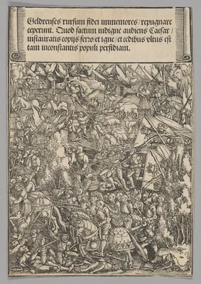 Second War with Guelders, plate 19 from Historical Scenes from the Life of Emperor Maximilian I from the Triumphal Arch — Hans Springinklee